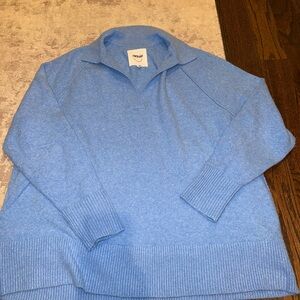 Aerie Light Blue V-Neck Sweater for Women